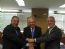 Michael Barkoczy, presidente da Flytour Viagens, William P�rico, presidente da Aviesp, e Domingos Amorim, presidente da Flytour Consolidadora
